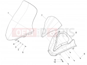 Windshield - Glass - Piaggio X10 500 4V I.E. 2013