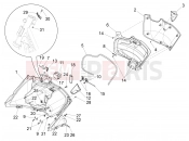 Front glove-box - Knee-guard panel - Piaggio X10 500 4V I.E. 2014