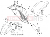 Wheel huosing - Mudguard - Piaggio X8 250 ie 2005