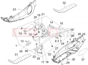 Central cover - Footrests - Piaggio X8 250 ie 2007