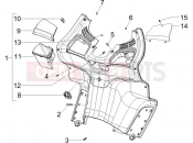 Front glove-box - Knee-guard panel - Piaggio X8 250 ie 2007