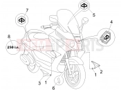 Plates - Emblems - Piaggio X8 250 ie 2007