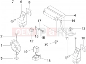 Remote control switches - Battery - Horn - Piaggio X8 250 ie 2007