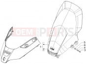 Windshield - Glass - Piaggio X8 250 ie 2007
