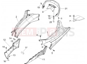 Side cover - Spoiler - Piaggio X8 400 ie 2008