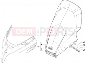 Windshield - Glass - Piaggio X8 400 ie 2008