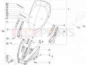PIAGGIO X9 125 Evolution Windshield - Glass