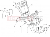 PIAGGIO X9 250 Evolution Rear cover - Splash guard