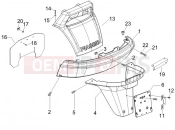 PIAGGIO X9 500 Evolution Rear cover - Splash guard