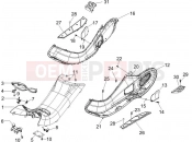 PIAGGIO X9 500 Evolution (USA) Central cover - Footrests