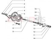 PIAGGIO Zip 50 Front wheel component parts
