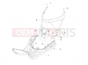 Central cover - Footrests - Piaggio Zip 50 2T 2013