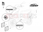 Plates - Emblems - Piaggio Zip 50 2T 2013