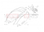 Rear cover - Splash guard - Piaggio Zip 50 2T 2013