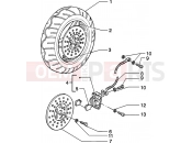 Front wheel-brake caliper - Piaggio Zip 50 4T