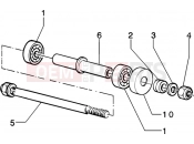 Front wheel component parts - Piaggio Zip 50 4T