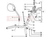 Handlebars component parts - Piaggio Zip 50 4T