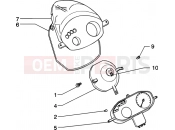 Headlamp-fairing-meter combination - Piaggio Zip 50 4T