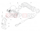 Carburettor, assembly - Union pipe - Piaggio Zip 50 4T 2008