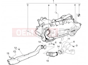 Crankcase cover - Crankcase cooling - Piaggio Zip 50 4T 2008