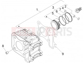 Cylinder-piston-wrist pin unit - Piaggio Zip 50 4T 2008