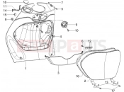 Front glove-box - Knee-guard panel - Piaggio Zip 50 4T 2008