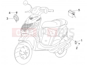 PIAGGIO Zip 50 SP kezelőszervek - akkumulátor