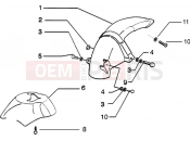 PIAGGIO Front and rear mudguard