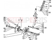 PIAGGIO Steering column-disc brake