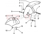 PIAGGIO Front and rear mudguard