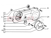 ékszíjfedél - Piaggio Zip SP 50 H2O