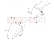 Front and rear mudguard - Piaggio Fly 125 4T