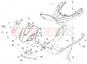 Front shield-foot board-spoiler - Piaggio Fly 125 4T