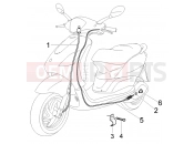 Odometer transmissions-rear brake - Piaggio Fly 125 4T