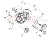 Rear wheel shaft - Piaggio Fly 125 4T