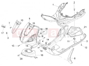 PIAGGIO Front shield-foot board-spoiler