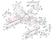 Central cover - Footrests - Aprilia SR MAX 125 2014