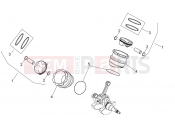 APRILIA MXV 450 Cross Cylinder with piston