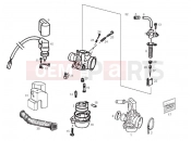 derbi Atlantis 50 2T Bullet Carburetor's components