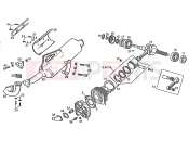 Drive shaft - Cylinder - Piston - Derbi Atlantis 50 2T LC 2000