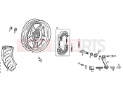 Rear wheel - Derbi Atlantis 50 2T LC 2000