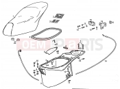 Saddle - Helmet compartment - Derbi Atlantis 50 2T LC 2000