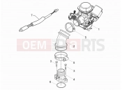 Carburettor, assembly - Union pipe - Derbi Boulevard 100 4T 2010