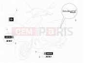 Plates - Emblems - Derbi Boulevard 100 4T 2010