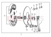 derbi ETX 150 Rear brake assembly