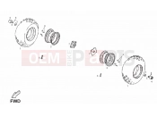 DERBI QUAD DFW 50 Rear wheel