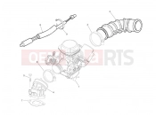 Carburettor, assembly - Union pipe - Derbi Sonar 125 2009