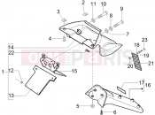Rear cover - Splash guard - Gilera DNA 50 2006