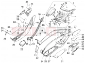 gilera 2009 Fuoco 500 Central cover - Footrests