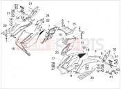 GILERA GP 800 Central cover - Footrests